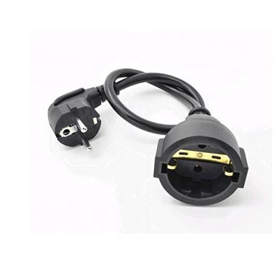 China Home Appliance Europe Schuko Male To Female Extension Cords Cable ECO 77 Power Extension Cord for sale