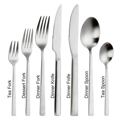 China Sustainable silverware set for restaurant stainless steel cutlery reusable flatware for sale