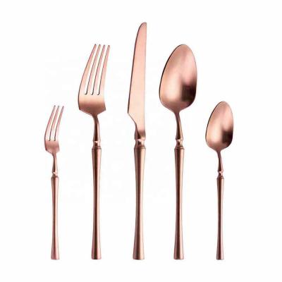 China Besteck Pvd Coating Stainless Steel Flatware Sustainable European Wedding Metal Rose Gold Cutlery Set for sale