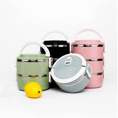 China Empty Stackable Bento Lunch Box, Freshness Preservation Multicolor Lunch Box Detachable Stainless Steel Insulated Lunch Box for sale