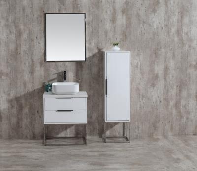 China Modern Custom Design Space Saving Slim Tall Narrow Slim Bathroom Storage Cabinet for sale