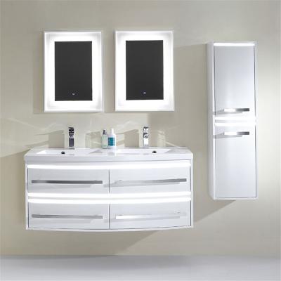 China Modern Environmental Customizable Double Sink Mirror Large Floating Ojans Bathroom Vanity Cabinet for sale