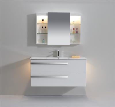 China Modern Style New Product Bathroom Furniture Environmental Modern Side Led Mirror Storage Cabinet Equipment Sink for sale