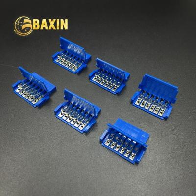 China 6pin Electronic Crimping Type 2.54 Pitch Connector A2540 Blue Color 2.54 Pitch Connector A2540-6P for sale