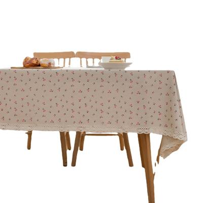 China Supplier Waterproof Rectangular European Daisy China Fabric Restaurant PatternTablecloth Restaurant Tablecloth for Decoration for sale