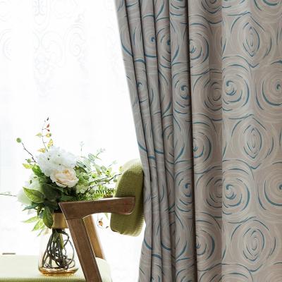 China power failureisolatedFlame Retardant High Quality Modern Style Polyester Fabric Blackout Luxurious Floral 100% Floral Design Curtain for sale