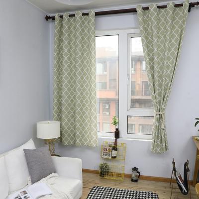 China Latest factory design insulated light green color curtain for living room, bedroom for sale