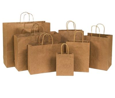 China Recycled Materials Mini Kraft Paper Bags / Kraft Paper Bag With String Handle And Kraft Women Bags for sale