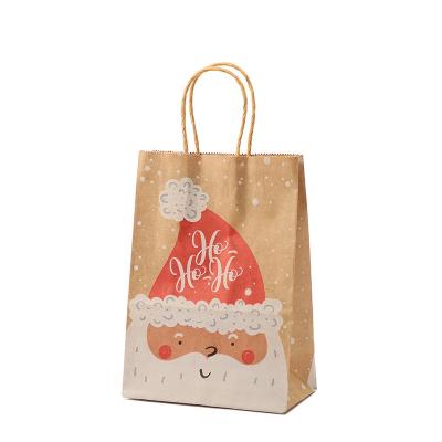 China Latest Recyclable High Quality Christmas Kraft Brown Tote Bags For Free Sample for sale