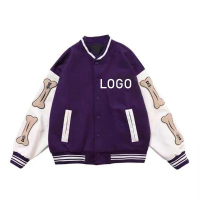 China QUICK DRY Mens Bomber Duffle Varsity Jacket Custom Starter Mens Jackets With Leather Sleeves for sale