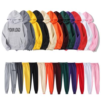 China New Arrival Breathable Sweatsuit OEM Custom Unisex Hoodie Sets Own Logo Custom Sweatshirt Oversized Sweatsuit Sweatpants for sale