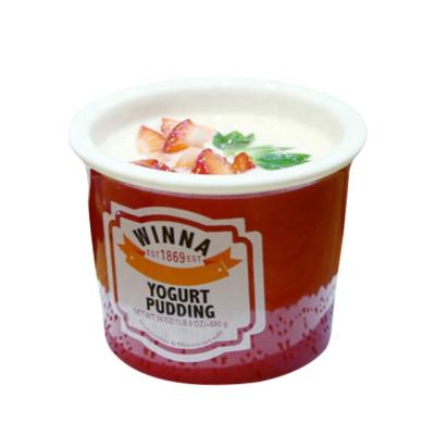 China Viable Ceramic Yogurt Mousse Dessert Pudding Cups for sale