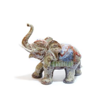 China Wholesale Europe Home Decor Elephant Statues Shape Stoneware Ceramic Animal Figurine for sale