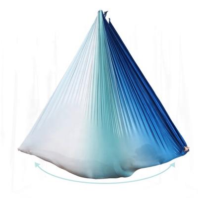 China Best Anti Gravity Gradient Color Yoga Flying Yoga Hammock Aerial Swing Low Bed Durable Stretch for sale