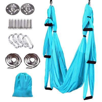 China Durable High Quality Fabric Aerial Yoga Hammock Set Aerial Yoga Swing Set for sale