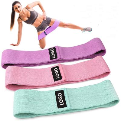 China Durable Custom Logo Fabric Hip Circle Resistance Bands Non Slip Loop Exercise Resistance Bands Booty Band for sale