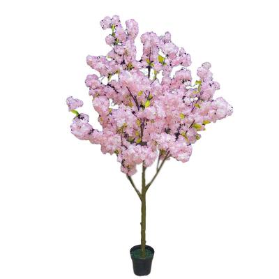 China Transitional Japanese Pink Plastic Branches Silk Flores Artificiais Cherry Blossom Tree Artificial Tree for sale