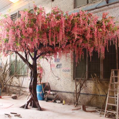 China Contemporary Wholesale Silk Flower Wisteria Arch Wedding Outdoor Large Artificial Trees Tree for sale