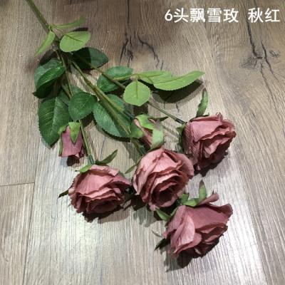 China 62Cm New Arrival Wedding Party Home Decorations Fake Bouquet Silk Rose Red White Blue Artificial Flowers for sale