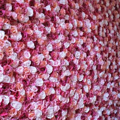 China Size And Color Can Be Customized Wedding Decoration Flower Wall Mat Backdrop Flower Panel Artificial Flower For Wedding Decoration for sale