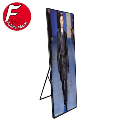 China Indoor Full Color P2.5 4K Video Led Display Stand Poster Led Screen Portable Mirror Screens for sale