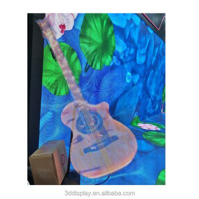 China Creative transparent Modelo de guitarra de guitarra de creativa pantalla de forma de pantalla LED indoor particular transparent guitar for sale