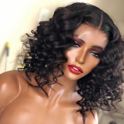 China Body Wave Hot Selling Cuticle Aligned HD Lace Front Human Hair Wigs Ombre Natural Color Body Wave Bob Wigs With Baby Hair for sale