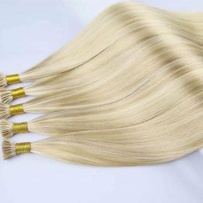 China Kinky Curl 100 Human Hair Keratin 50g 100g 613 Color I Tip Hair No Shedding Tangle Free Peruvian Remy Hair Human Extensions for sale