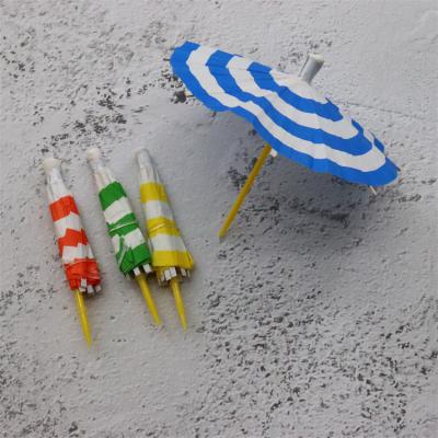 China Decorative Disposable Estick Customize Picks Plastic Stick Cocktail Umbrella With Custom Pattern for sale