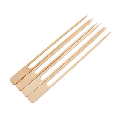 China Easy Cleaned Extra Long Disposable Multi-Way Estick BBQ Kebab Stick Food Grade Square Double Round Flat Twin Bamboo Flat Stick For BBQ for sale