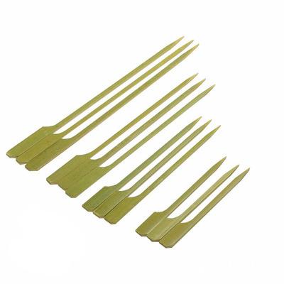 China Estick Low Price Easily Cleaned Supply Can Be Convenient Packaging BBQ Stick Green Skin Steak Bamboo Flat Stick for sale