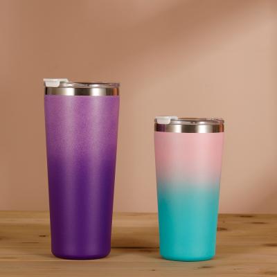 China 2021 Sustainable High Quality Double Walled Stainless Steel Mugs Tumbler With Lid for sale