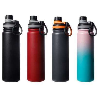 China Sustainable Outdoor Sports Bottle , Gradient Color Water Cup Stainless Steel Vacuum Flask for sale