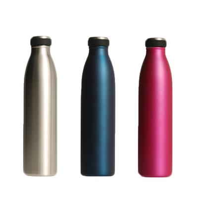 China Sustainable Stainless Steel Water Bottle Metal Vacuum Insulated Double Wall Cola Shape For Outdoor Sports for sale