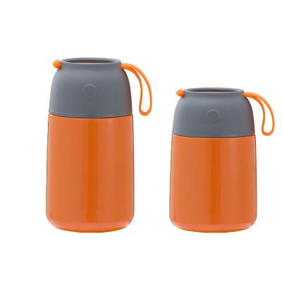 China Custom PORTABLE 680ml 18/8 Stainless Steel Thermos Vacuum Food Flask Food Warmer with Foldable Spoon for sale