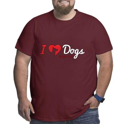 China Breathable Men's Oversized T-Shirt Plus Size Portugal La Casa De Papel Monster Couples Oversized Top GYM Basketball Love Dogs T-shirt I Size T-shirt for sale