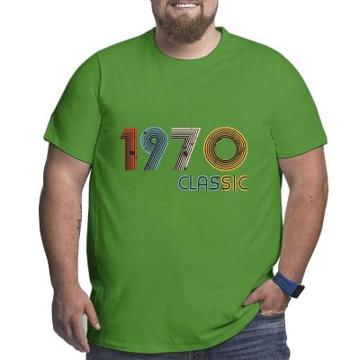 China Breathable Men's Oversized T-Shirt Plus Size Vintage 1970 T-shirt Retro Classic 50's Birthday Years Thanksgiving Man Father's Day for sale