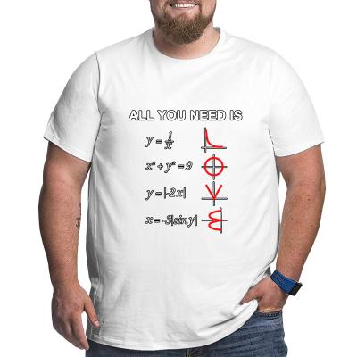 China Fashion Breathable Logo Print All You Need Is Love Math Fashion shubuzhi sbz140 Men's Oversized T-shirt Plus Size Tee T-shirt Basketball for sale