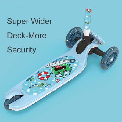 China Full platform light+light candid feature newcomer with high quality hot sale 2020 kids kids 3 wheels cartoon mini manual kick scooters, foot scooters for sale