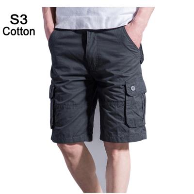 China Anti-Wrinkle Men's Cotton Canvas Shorts Pants Military Tactical Army Fans Combat Increasing Hunting Multi Pockets Safari Cargo Pant Trousers for sale