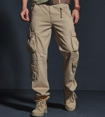 China Breathable Men's Army Fan Breeches 100%Cotton Military Tactical Casual Pockets Pants Long Pants For Men for sale