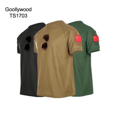 China QUICK DRY Men's Dive Tactical Combat T-shirt Breathable Round Cloth Army Collar Increasing Hunting Military Training Shirt for sale