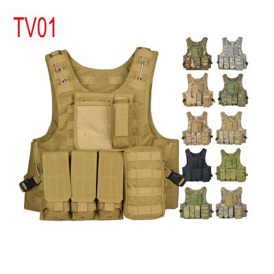 China TV01 Waterproof Military Tactical Vest Bibs Safty Guard Multi Pockets Vest for Camping Hunting Hiking Shooting Climbing for sale