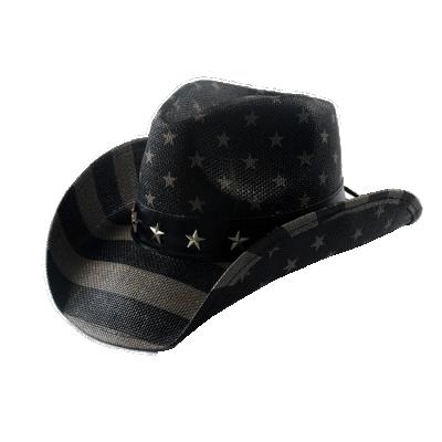 China Autumn High Quality Men Paper Spring and Straw Cowboy Hat USA American Flag Painting Straw Hat Straw Cowboy Hat Shapable Brim Sombreros USA Flag for sale