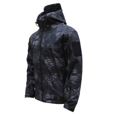 China Lattice Jacket Men's Tactical Military Army Waterproof Softshell Hoody Winter Jacket Uniform Waterproof Membrane Bonded for sale