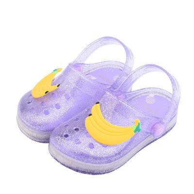 China 2022 summer sandals other popular models children fruit shoes Jelly Shoes Boys Girls Hole LED light slippers for sale