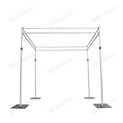 China Durable Wedding Aluminum Double Crossbar Backdrop Adjustable Pipe And Drape Backdrop For Weddings And Events for sale