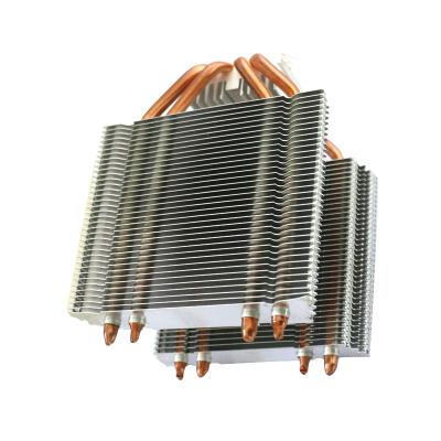 China Copper Tube Radiator Cpu Cooler Master Electronic Custom Stamping Aluminum Heatsink For Computer for sale