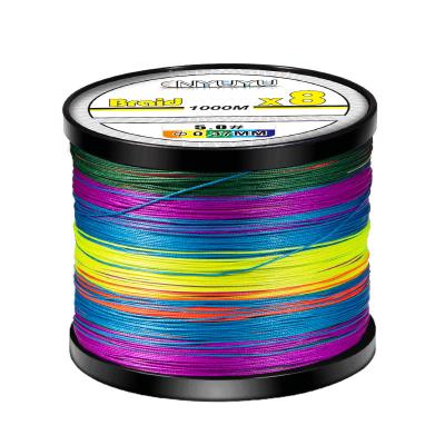 China Float Marker Spot 8 Strands Wholesale Braided Fishing Line 1000M PE Line for sale