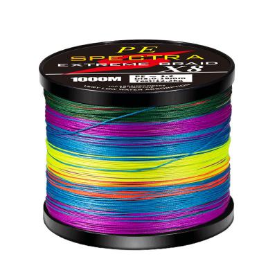 China Float Marker Spot 8 Strands Wholesale Braided Fishing Line 1000M PE Line for sale